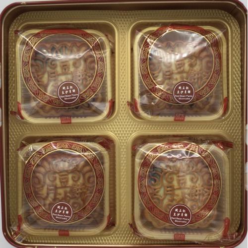美蝶红豆沙月饼礼盒4个装 4x180g