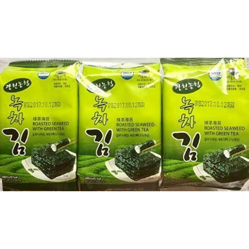 韩国绿茶海苔3x4g