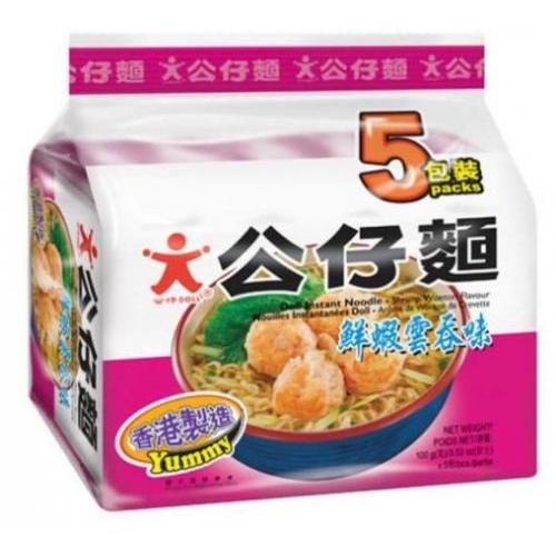 公仔鲜虾云吞面五连包 5x100g