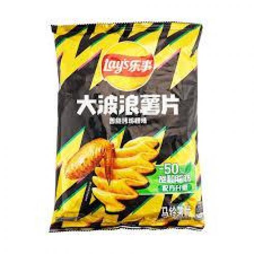 乐事得烤鸡翅味波浪薯片70g