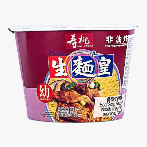 寿桃香浓牛肉味生面王碗面75g