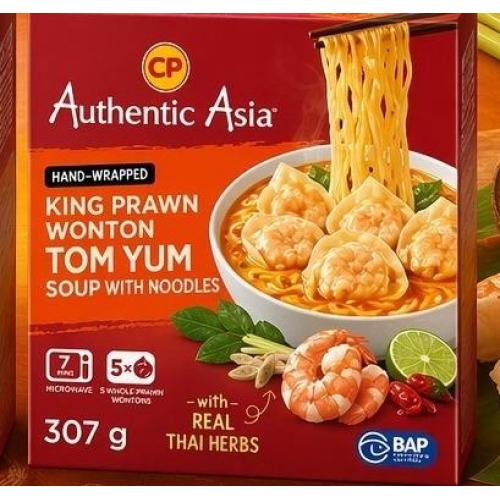 CP 冬荫鲜虾手工云吞面 307g