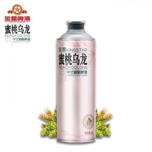金星啤酒蜜桃乌龙口味1L（赠送1金星啤酒500ml口味随机）